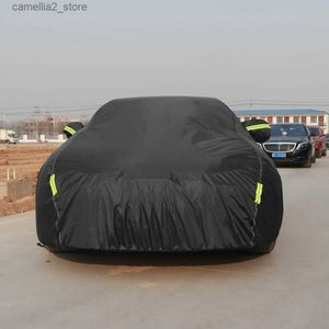 Capas de carro 190T Universal Indoor Outdoor Full Auot Capa Sun UV Neve Poeira Resistente Proteção Fit Suv Sedan Hatchback Q231013