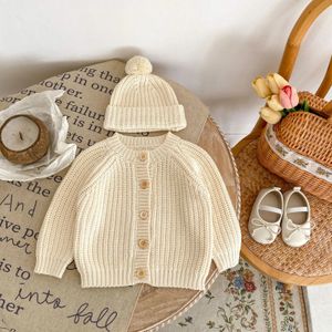 Cardigan 6963 Baby Sweater Coat Autumn Coll Coll Beige Beige Beige Jirls Longsleeved 03year Kids 231012