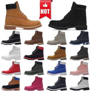 Top Quality Outdoor boots Classic 6 inch premium waterproof martin Chukka Shoes men women witer boot Wheat Camo Black Royal Blue mens womens cowboy booties