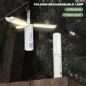 Taşınabilir Fenerler Katlanabilir Kamp Fener Taşınabilir Güç Bankası Açık Işığı Aydınlatma El Feneri Çadır Işık LED Şarj Edilebilir Acil Durum Ekipman Lambaları 231012