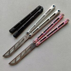 Newest TITUS Tsunami V3 Donut Butterfly Trainer Knife VG10 Blade 7075 Aluminum Channel Handle Bushing Jilt Free-swinging Knives