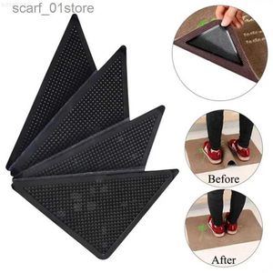 Non-Slip Bath Mats 8PCs Carpet Non-slip Sticker Reusable Rug Grippers Anti Skid Corners Pads Non Slip Tape Mat Carpet Grip Stopper Sticker TapeL231012