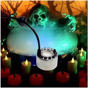 Altre forniture per feste per eventi 2023 Halloween Mini LED zucca luce Fogger fontana d'acqua stagno macchina della nebbia atomizzatore per Halloween Decorazione festa di Natale T231012