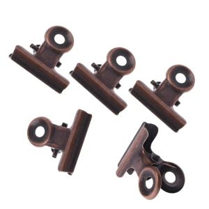 4 Größe Retro Runde Metall Grip Clips Bronze Bulldog Clip Metall Ticket Büroklammer Für Tags Taschen Büro Großhandel FY5831 NEU