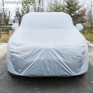 Bilskydd yttre biltäckning Auto Full Cover Protector Outdoor Protection Car Cover Waterproof Sunshade Universal för Hatchback Sedan SUV Q231012