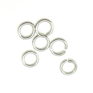 100pcs Lot 925 Srebrny otwarte pierścień z otwartym skoku Pierścienie podzielone Pierścienie do DIY Craft Jewelry Gift W5008 290S