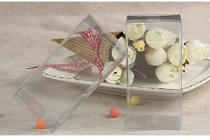 Schmuckschatullen, 50 Stück, 3 x 4 x 8,2 cm, Hochzeit, PVC-Box, durchsichtig, Geschenk-Handwerk, Kosmetik-Display-Box, kleiner Schmuck-Verpackungshalter, transparente Kunststoff-Box 231011