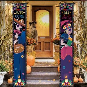 Other Event Party Supplies Lofytain Mexican Day Of The Dead Party Porch Sign Halloween Hanging Door Curtain Banner Mexican Fiesta Sign Party Decoration T231012