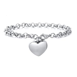 Charm Bracelets Ash Urn Bracelet Stainless Steel Cremation Funeral Bangle for Ashes 231012