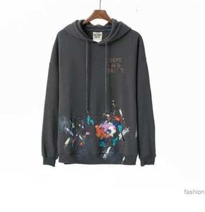 Winter Herren Sweatshirts Hoodie Designer Galleryes Depts Gary Painted Graffiti Used Letters Gedruckt Lose Lässige Mode Männer Frauen Hoodies YVIW