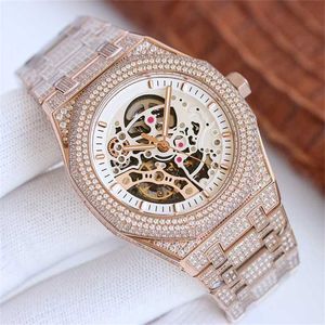 Designer Watches Diamonds Handmade Full Of Watch Automatic Mechanical 41mm With Luxury Diamond-studded Steel 904L Sapphire Hollow Out Montre de