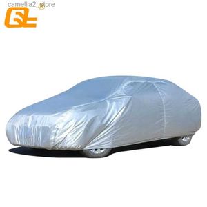 Cubiertas para automóviles 170T Cubiertas impermeables para automóviles Cubierta de protección solar al aire libre Protección UV Polvo Lluvia Nieve Protector Universal Suv Sedan Hatchback Q231012