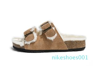 Designer Slippers Cork Flat Leather Favourite Beach Sandals Arizona Mayari buckley shearling kyoto Shearling ramses gizeh