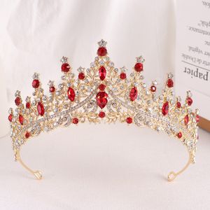 6 renk su damlası kristal tiara taç kraliçesi lüks zarif tiara düğün doğum günü partisi prenses saç elbisesi aksesuarları