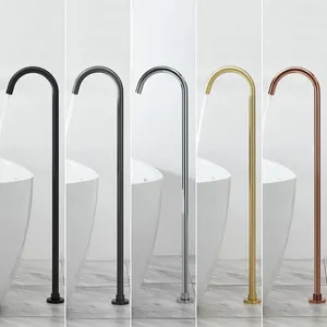 Badezimmer-Waschtischarmaturen, Badewannen-Wasser-Mischbatterie, Säule, bodenstehender Waschbecken-Wasserhahn, gebürstetes Gold, Schwarz, Gunmetal, Rose, Chrom, Messing