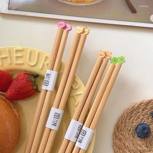 Chopsticks Cute Bear Chinese Korean Style Kawaii Japanese Sushi Chopstick For Kids Adult Training Tablewar Kök Tillbehör