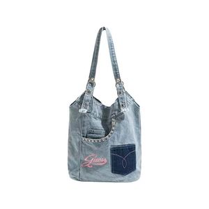 Dopamine Denim Bag Korean Y2K one-shoulder all-in-one multi-pocket Commuter underarm bag