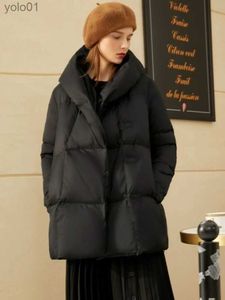 Women's Down Parkas Down Jacket Women Winter Jacket New Lightweight Hooded Down Coats Jacket Women Warm and Fashionable Long Down Coat Caza jeL231012