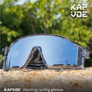 Outdoor Eyewear Red Phorochromic Kapvoe Cycling Eyewear Cycling Sunglasses Polarized Sports Glasses Man UV400 Bike Glasses Women Sport Goggles 231012