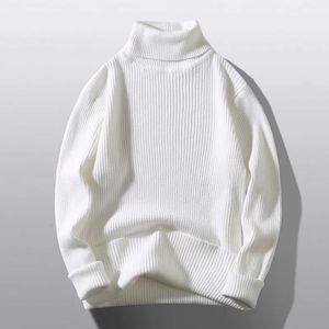 Men s Sweaters Autumn Winter Turtleneck Men Solid Color Knitted Pullovers Mens Fashion Slim Fit Casual Pullover 231012