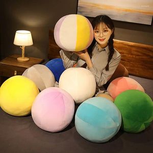 Pillow Nordic Solid Color Velvet Ball Doll Waist Shooting Props Round