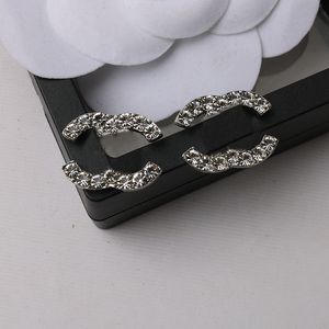 Półkole złota platana marka Projektanci Listy Kolczyki Klasyczne geometryczne kobiety Sier Crstal Rhinestone Earring Wedding Part