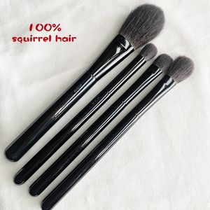 SQ Gesichts-Wangen-Lidschatten-Make-up-Pinsel L/M/F – 100 % Eichhörnchenhaar, Lidschatten-Faltenmischung, Puder, Rouge, Beauty-Kosmetikpinsel, Mixer-Werkzeuge