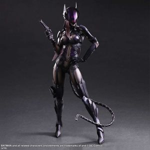 Trajes de mascote Play Arts Cat Woman Action Figure o Cavaleiro das Trevas Ressurge Selina Kyle Modelo Brinquedos Boneca móvel conjunta Presente criativo para amigos