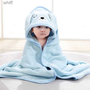 Handelsrockar Baby Bathrobe High Qulity Cartoon Quilt Coral Velvet Hooded Newborn Swaddle Bath Thandduk Autumnl231124