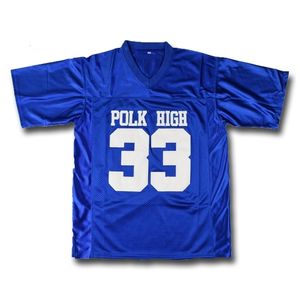 Inne towary sportowe Al Bundy #33 Polk High Film Football Jersey zszyta niebieska S-3xl Wysoka jakość 231011