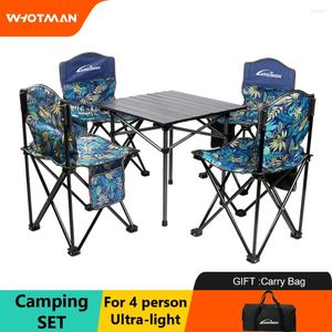 Set di sedie e tavolo pieghevoli portatili per mobili da campeggio Set da giardino per esterni da campeggio in acciaio al carbonio in lega di alluminio