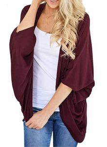 Women's Knits Tees Women's Solid Batwing Sleeve Chiffon Kimono Cardigan Beach Bikini Cover up Swimsuit 231011