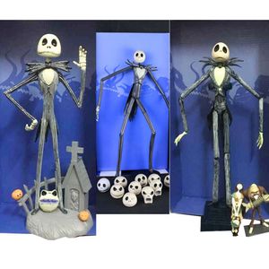 Costumi mascotte Nightmare Before Christmas 12 Face Jack Skellington Jack Chair Versione speciale Action Figure Model Toys Cute Doll Desk Decor