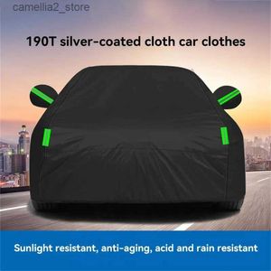 تغطي السيارة الحجم العالمي S/M/L/XL/XXL في الهواء الطلق الكامل Auot Cover Cover Sun UV Snow Dust Resistant New Q231013