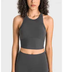 Yoga outfit kvinnors kläder fitness sportbh andas andas skörd topp kvinnors underkläder gymträning jogging bralette tank sportkläder