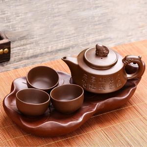 Tea Trays Zisha Tray Set Household Saucer Water Storage Type Mini Dry Brewing Table Sea Teapot Base