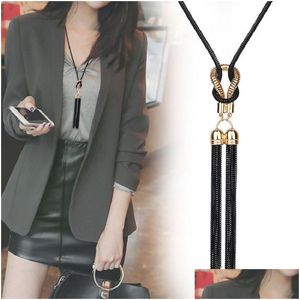 2021 Fashion Female Pendant Necklace Tassel Long Winter Sweater Chain Women Charm Wholesale Dhgarden Ot6Kl