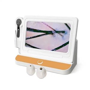 Microscópio digital analisador de pele de cabelo, detector de couro cabeludo LCD para testes de folículo e lupa de análise