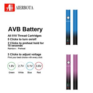 OEM atacado pré-aquecimento descartável tensão ajustável Vape Pen Mod Cartucho 510 Thread Button Bateria com carregador de cabo USB C