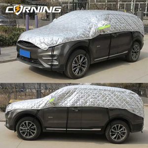 Car Covers Anti Hail Car Cover Vehicle Awning Sunshade Windshield Proof Half Waterproof Auto Covers Shade Uv Outdoor Dust Outer For Suv Q231012