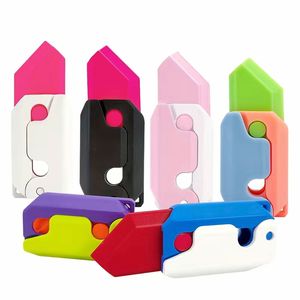 Stampa 3D Fidget Knife Toy Plastica Sensoriale Fidget Toys Ansia Giocattolo antistress Divertente Retrattile Carota Coltello Fidget Toys Z0068