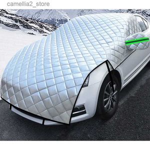 Car Covers Car Covers Hail Protector Half Cover Protective Exterior Awning Sunshield Anti-hail Outdoor Waterproof Universal Windshield Dust Q231012