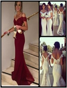 Elegant Wine Red Evening Dresses Charming Cap Sleeve Mermaid Women Formal Dresses 2020 Long Bridesmaid Dresses Custom Made9408929