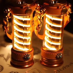 Taşınabilir Fenerler 3pcs Kamp Işık Kaldırma Halat Taşınabilir Vintage Dekoratif Asma Halat Gözyaşı Direnç Aksesuarları EDISON LAMP 231012