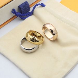 Designer Ring Titanium Steel Silver Love Rings Men Women Rose Gold Jewelry Couples Christmas Ring Gift Party Wedding size:6/7/8/9 ring for lovers couple rings With box