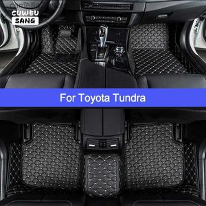 플로어 매트 카펫 쿠바여 및 Toyota Tundra K5 K6 Foot Coche 액세서리 자동 카펫 Q231012 용 Cuweusang Custom Car Floor Mats