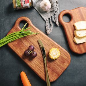 Ebony wood cutting board for vegetables Japanese household fruit board bread board black walnut wood double-sided cutting board