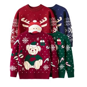 Cardigan Kids Christmas Sweaters Boys Girls Knit Sweatshirts Xmas Print Pullover Cotton Clothes Autumn Winter Warm Knitwear Top 231012