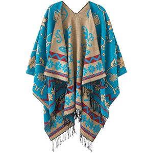 Schals Damen Retro-Stil Vintage-Muster Quaste Poncho Schal Cape Wraps für Frauen Roupas Femininas Com Frete Gratis 231012