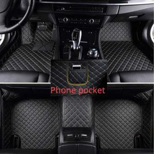 Maty podłogowe dywany niestandardowe maty podłogowe do Volkswagen VW Jetta 2013-2019 lata Pocket Pocket Dywet Wewnętrzne akcesoria samochodowe Q231012
